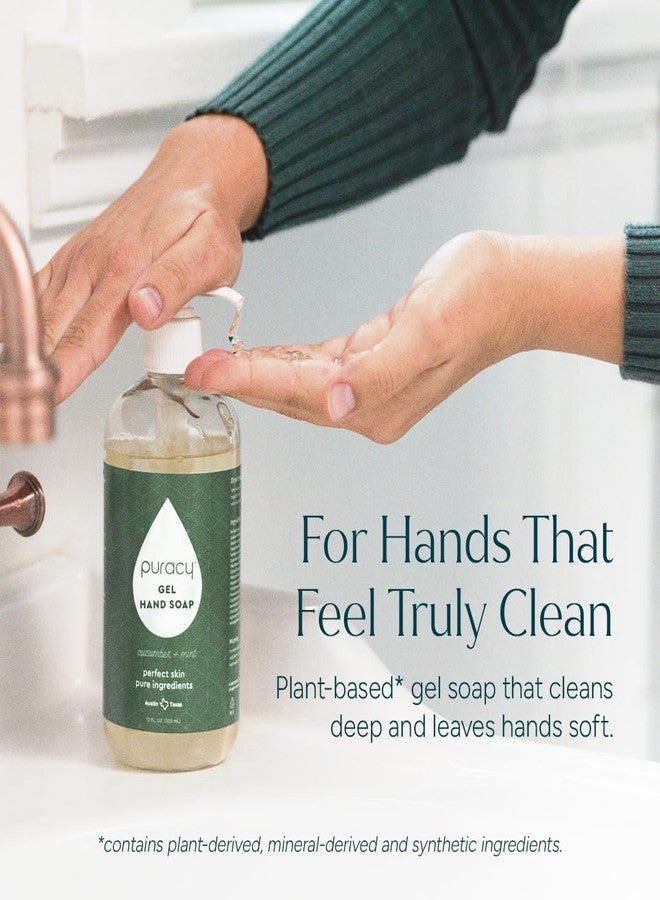 Puracy Foaming Hand Soap - Plant-Powered Natural Hand Soap As Seen on TikTok, Non-Toxic, Sulfate-Free Liquid Soap, Moisturizing Foam Handwash Liquid (Cucumber & Mint, 12 fl oz, 3-Pack - Image 2