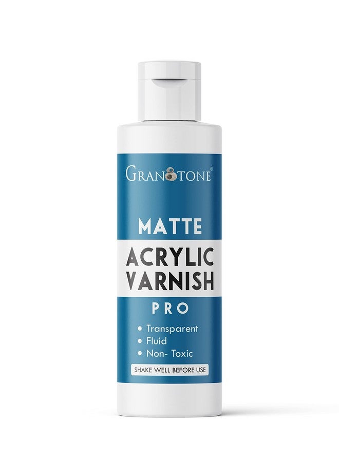 GRANOTONE Matte Acrylic Varnish 200 ML Non Yellowing Non Toxic Anti Crazing Finish for Acrylic Painting Pro and Hobby Artists Made in India - Image 1