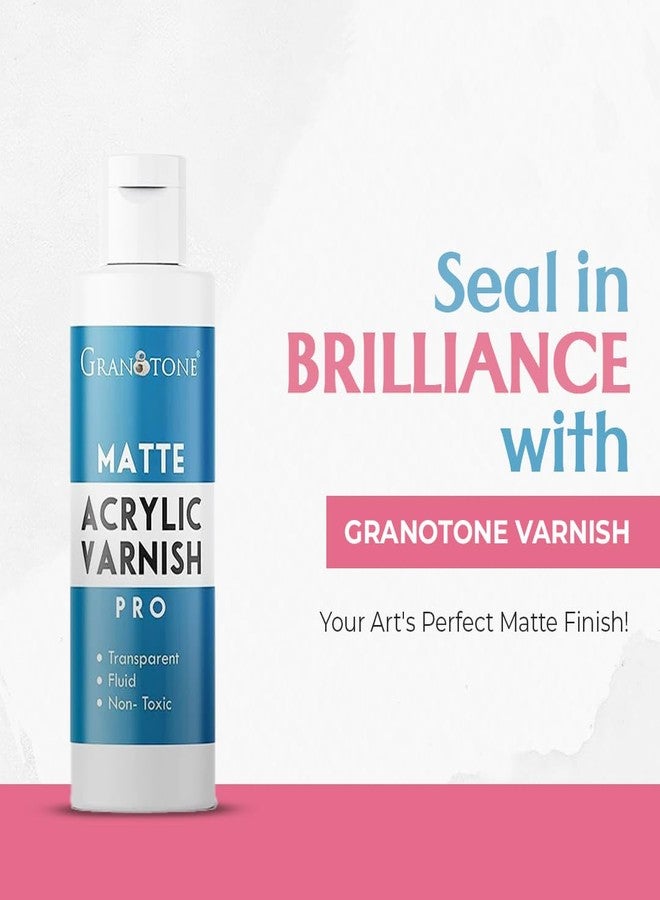 GRANOTONE Matte Acrylic Varnish 200 ML Non Yellowing Non Toxic Anti Crazing Finish for Acrylic Painting Pro and Hobby Artists Made in India - Image 2