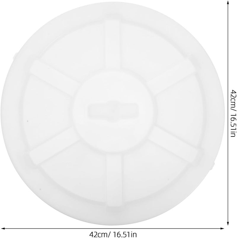 SMASOLO Outdoor Trash Can Lid 45l Thickened White Storage Lid Garbage Bin Cover Accessory for Garden and Sanitation Use - Image 2