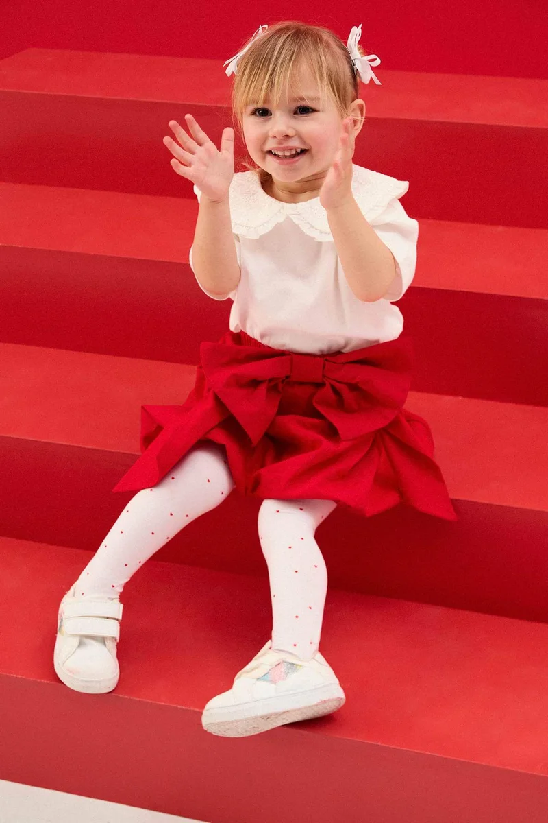 ديفاكتو Baby Girl Poplin Balloon Fit Skirt