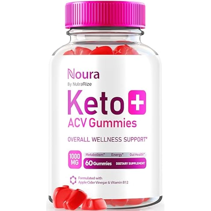 NutraRize Noura Keto+ACV Gummies, Official Keto Supplement, All Natural, Apple Cider Vinegar Reviews (60 Gummies) - Image 1