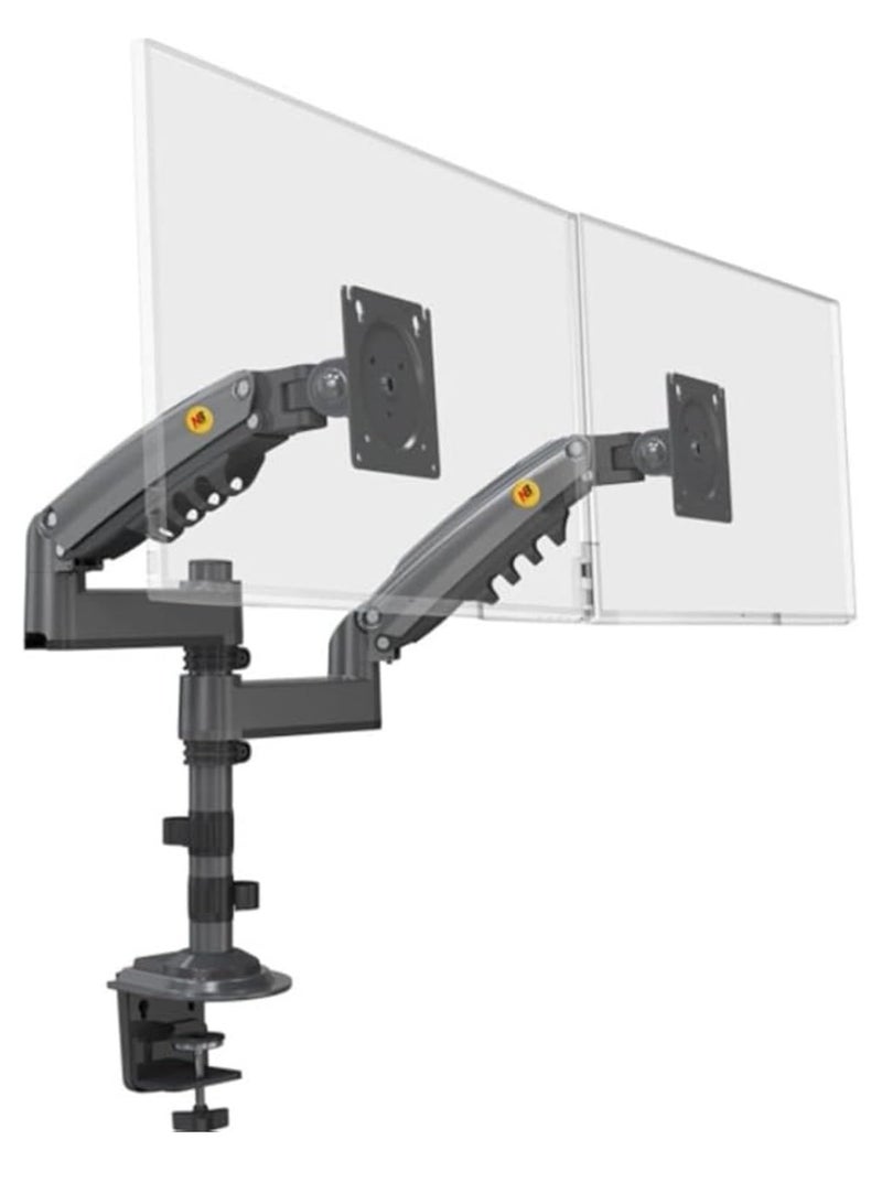 NB North Bayou NB H180 Professional Dual Arm Monitor Mount 17"-27" Compatible with Shock Absorber and Lift - Image 1