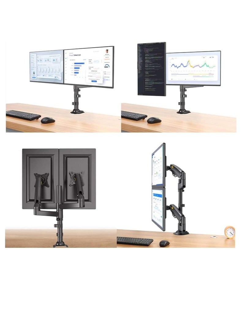 NB North Bayou NB H180 Professional Dual Arm Monitor Mount 17"-27" Compatible with Shock Absorber and Lift - Image 3