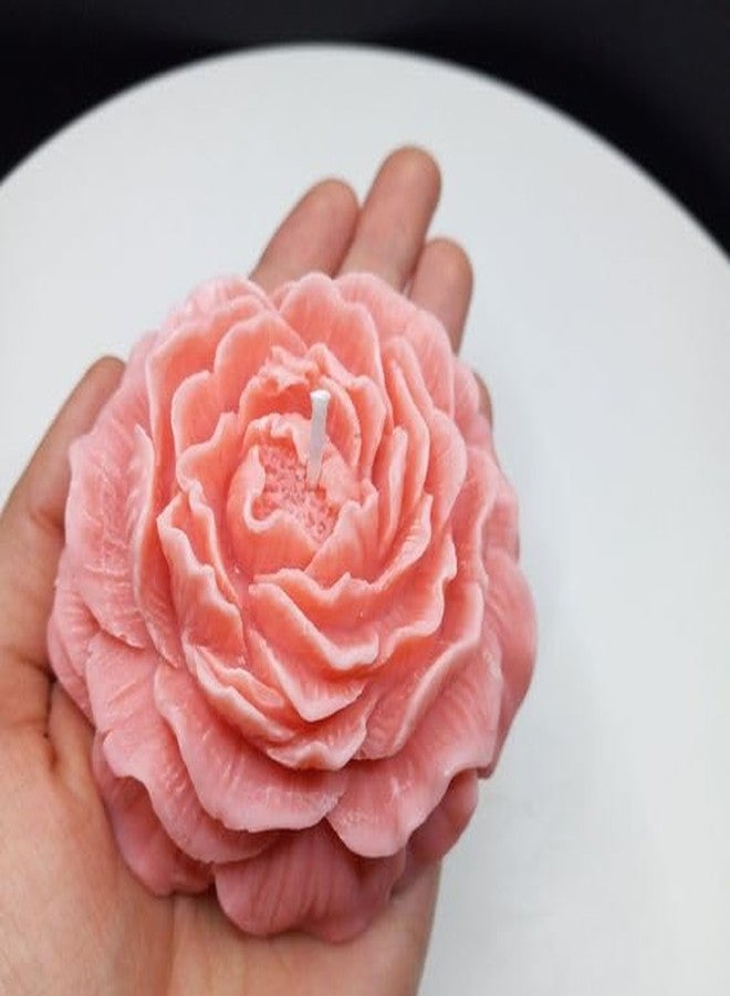 PICKKART مجموعة شموع بيك كارت الخاصة بعيد ديوالي، برائحة الفاوانيا والفانيليا (عبوة من 3 قطع - أبيض، أزرق، وردي | أكثر من 12 ساعة احتراق) - برائحة الورد - Image 2