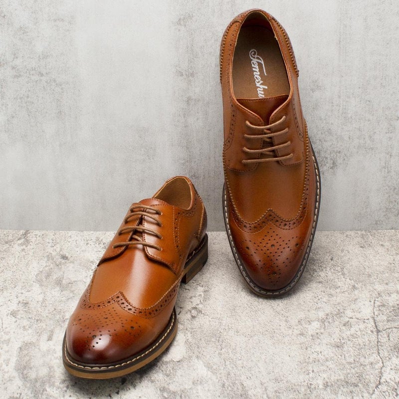 Temeshu Store Men's Dress Shoes Casual Oxford Shoes Business Formal Shoes - Image 2