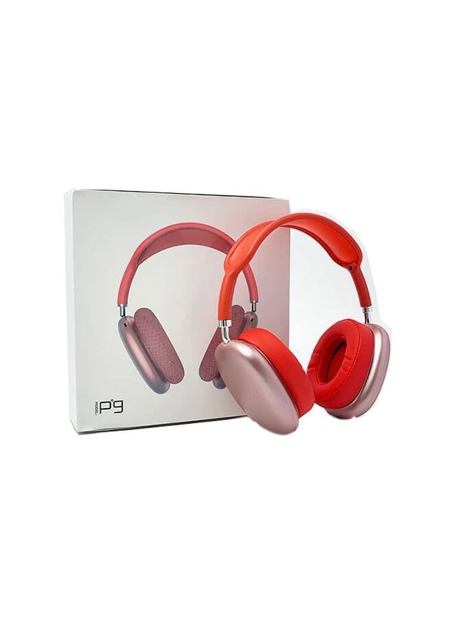 Generic - P9 Bluetooth Wireless Headset Over-Ear Headphone Red - Image 1