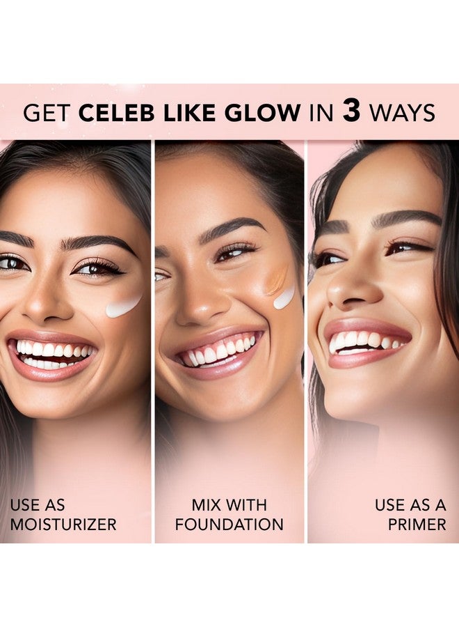 Facescanada Faces Canada Strobe Cream - Rose Gold, 30Ml | Primer + Highlighter + Moisturizer | Shea Butter & Hyaluronic Acid | Intense Hydration | Flawless Radiant Dewy Skin | Illuminating & Glowing Makeup Base - Image 2