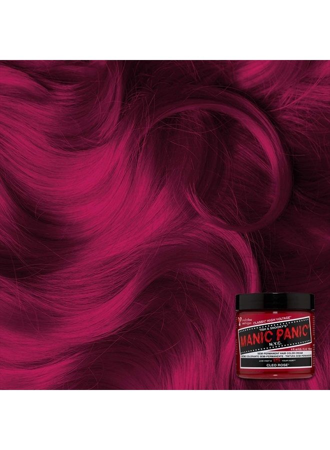 Manic Panic صبغة شعر كليو روز - كلاسيك هاي فولتاج - لون شعر شبه دائم - ظل وردي ماغنتا دافئ ومشرق مع نغمات وردية - نباتي، خالي من PPD والأمونيا - لتلوين شعر النساء والرجال - Image 4