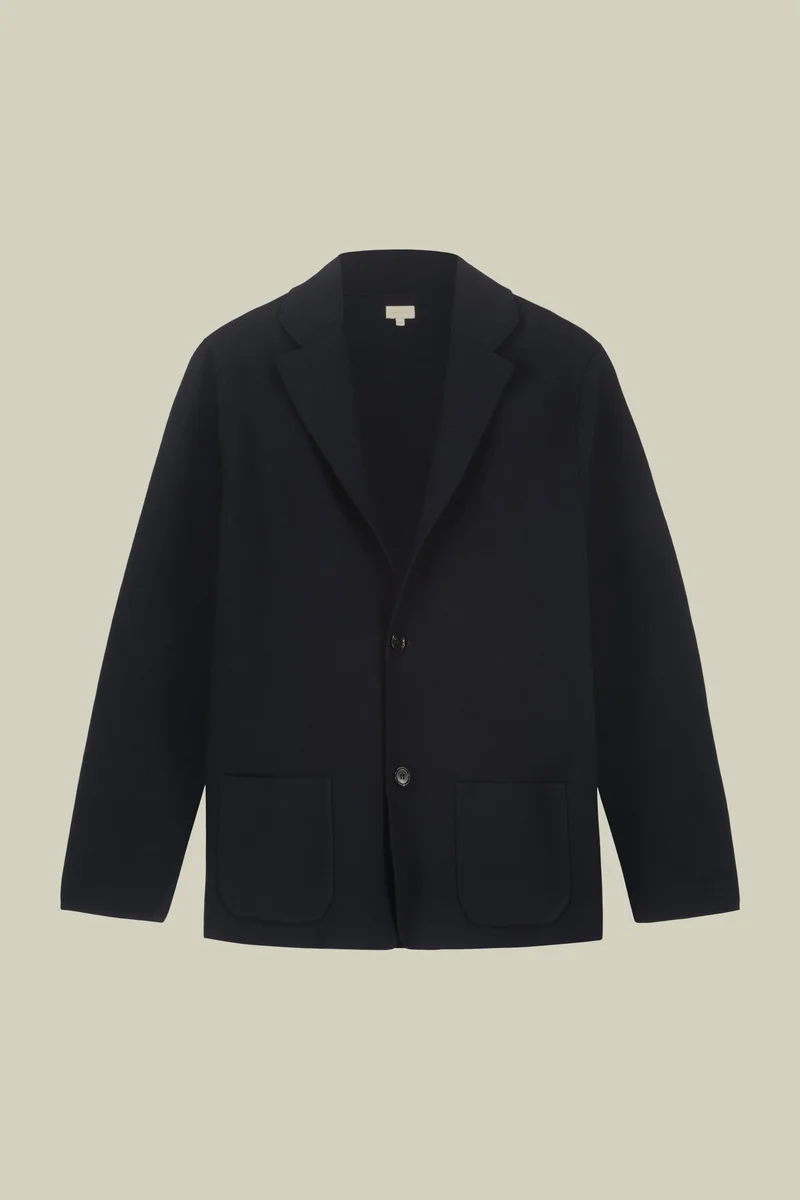 دوبل غانغر Men's single-breasted cardigan - DK Blue