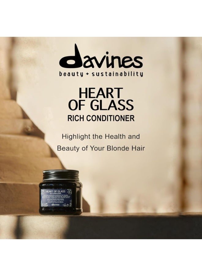 Davines Davines Heart Of Glass Rich Conditioner For Blonde Care, Intense Nourishment And Fortifying Action For Natural And Cosmetically Treated Hair - Image 2
