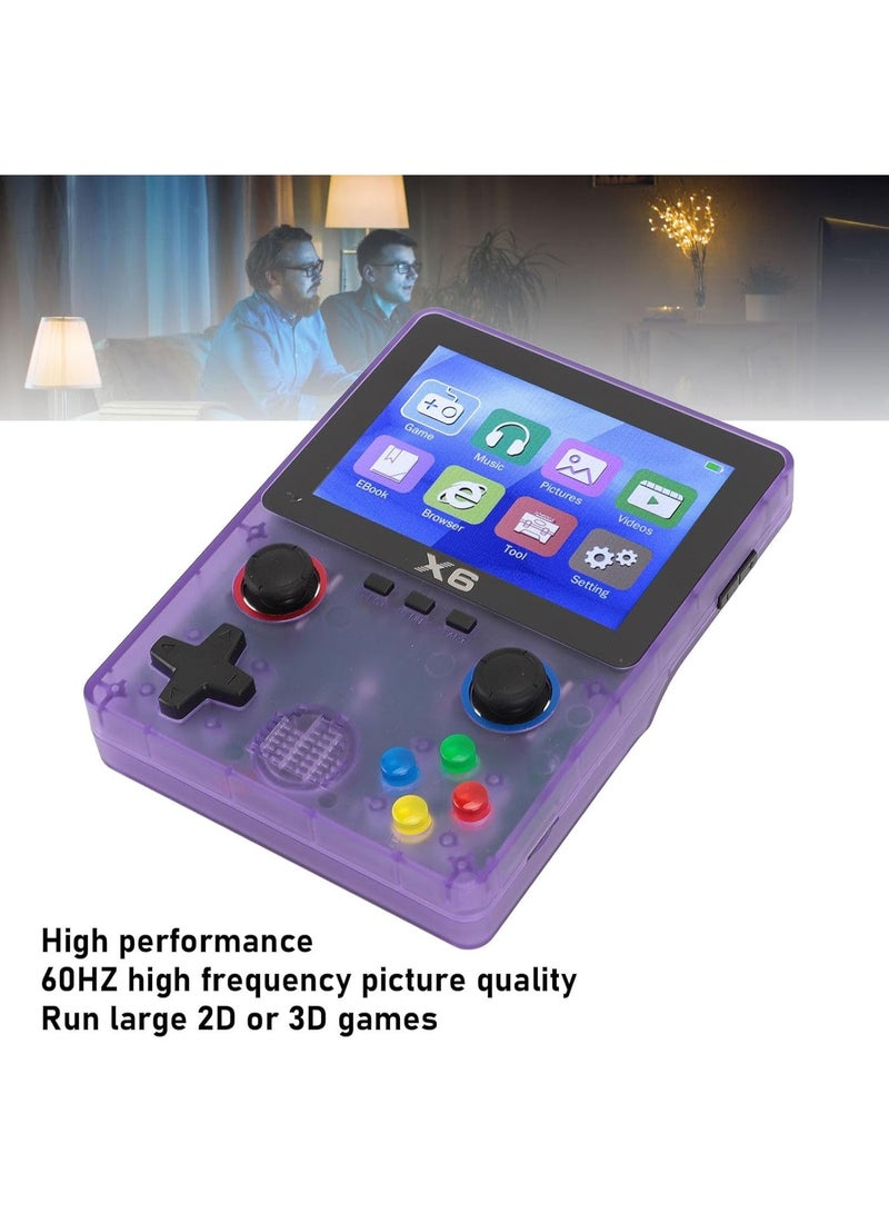 X6 Retro Handheld Game Console with 3.5-Inch LCD Screen, Built-In 10000+ Games - Image 3