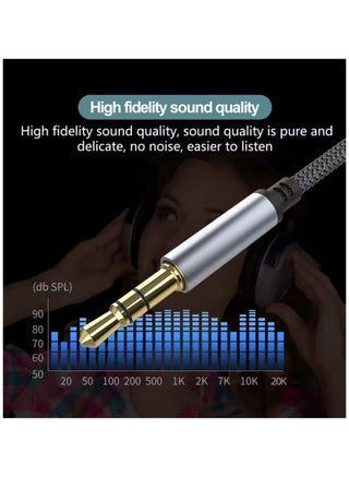 3-in-1 AUX Cable – 3.5mm HiFi Headset Audio Cord for Car Stereo, Compatible with Phones, Tablets, PCs, Laptops, MP3 Players, Speakers and Headphones – 1.2M Length - view 3