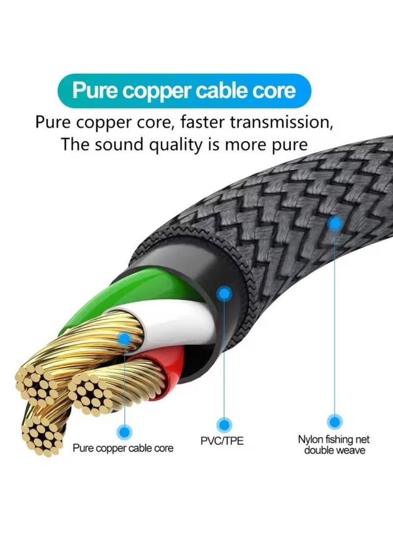 Earldom 3-in-1 AUX Cable – 3.5mm HiFi Headset Audio Cord for Car Stereo, Compatible with Phones, Tablets, PCs, Laptops, MP3 Players, Speakers and Headphones – 1.2M Length - Image 5