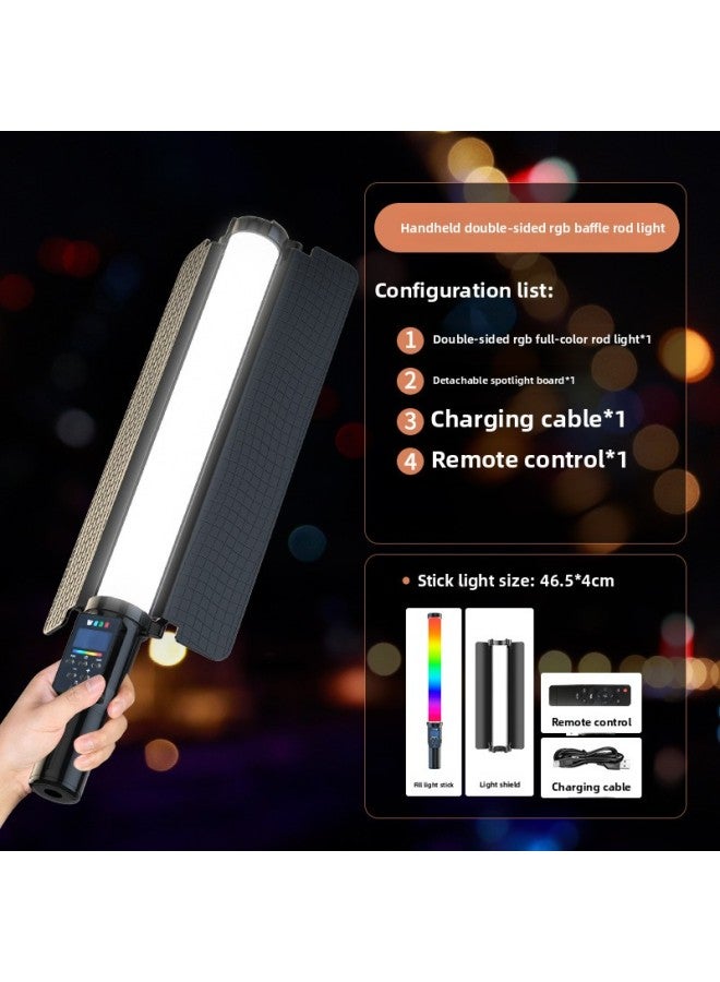 RGB Stick Light Handheld Photography Light Stick Led Portable Photography Lighting Studio Anchor Outdoor Photography-Specification:Enjoy★Lm16500rgb Full-color Handheld Light + Visor + Remote Control - Image 1
