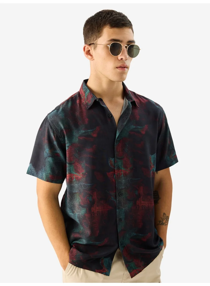 The Souled Store Multicolour The Souled Store Men Rebel Moon Graphic Print Multicolour Regular Fit Holiday Shirts for Men | Best Price UAE