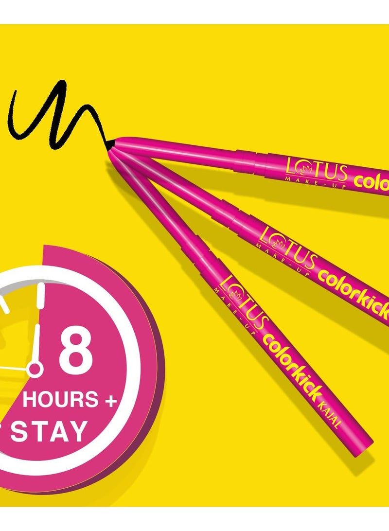 Lotus Colorkick Matte Kajal Pencil | Waterproof | Enriched With Almond Oil | 0.35G  - Image 5