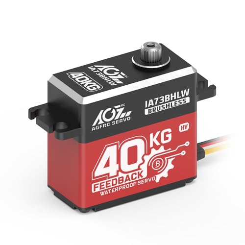 AGFRC 40KG HighTorque RCServo Motor  Full Metal Gear Waterproof Brushless Programmable Standard Servo with Position Feedback IA73BHLW - Image 1