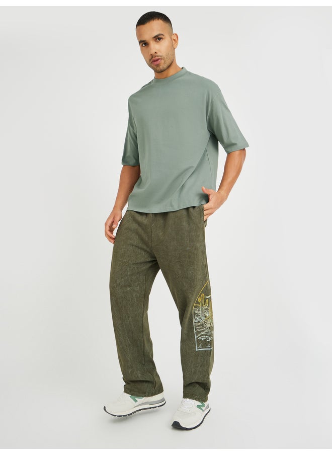 Styli Styli Solid Oversized Crew Neck T-Shirt  - Image 2