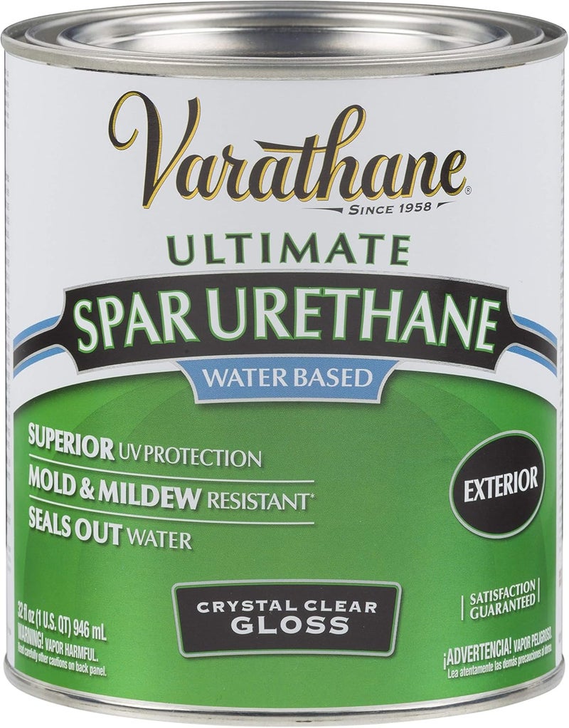 Varathane Ultimate Spar Urethane Water Based - 946 ml, Crystal Clear Gloss Finish - Image 1