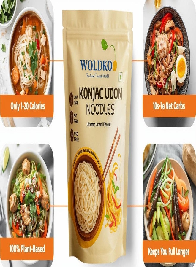WOLDKO Shirataki Konjac Udon Noodles, Low Calorie, Vegan & Gluten Free, low carb, fat free, Keto Friendly 270g - Image 4