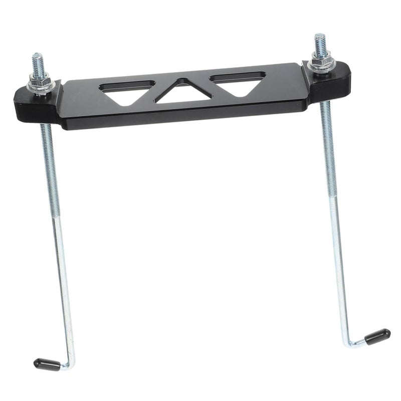 Aluminum Alloy Car Battery Holder Mount Secure Tie Down Bracket Black - Image 2