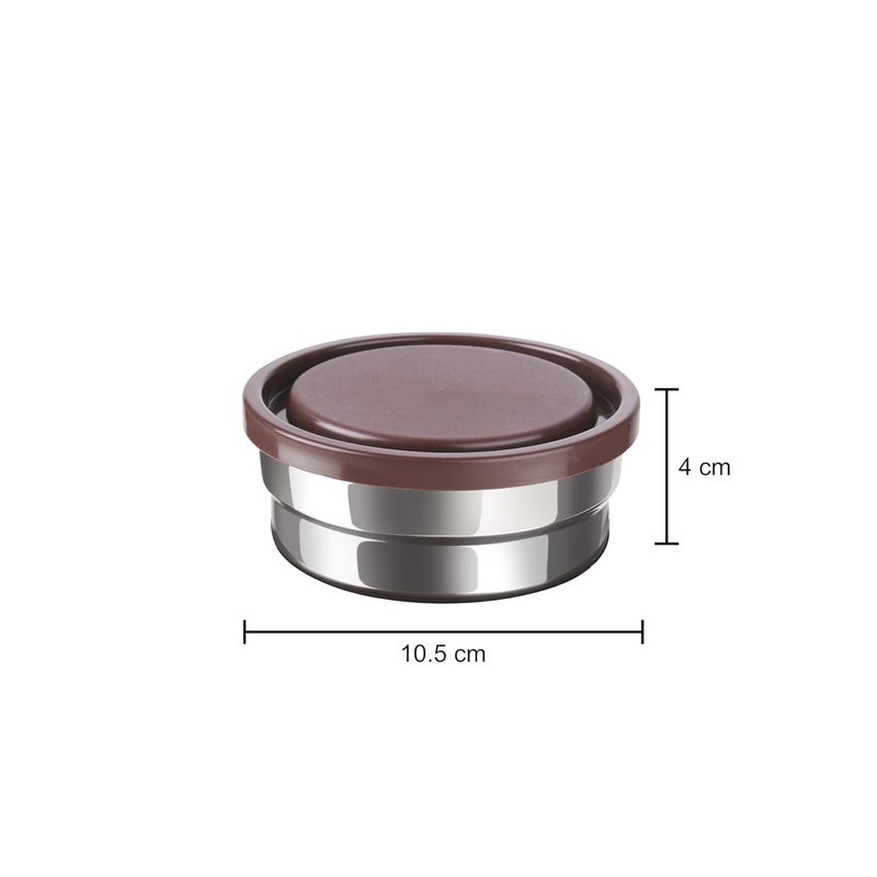 JOYO JOYO Executive Smart Lunch with Zipper Pouch, 2 Round Containers, 280 ml Each, 1 Oval Container, 500 ml, Brown | Easy to Carry | Leak Proof  - Image 3