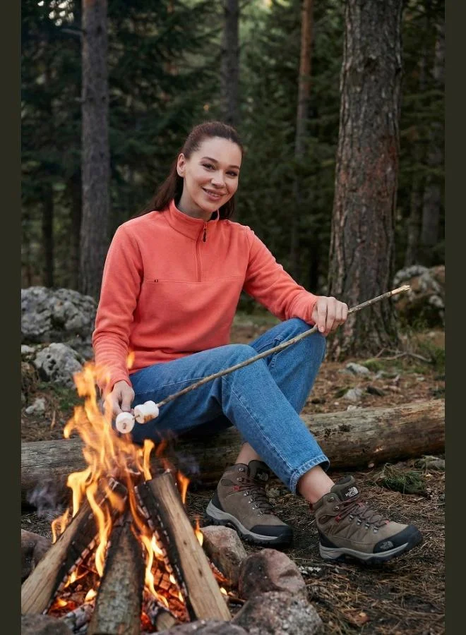 ليلا جاكيت نسائي من الصوف بنصف سحاب وملمس ناعم مضاد للوبر بقصة ضيقة من ليلا