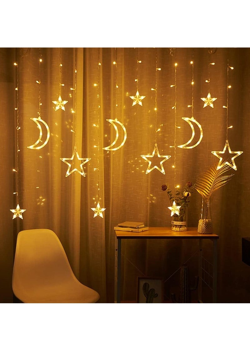 Generic Decorations String Lights, Battery Operated Curtain Lights, Moon Star Led Lights for Bedroom, Dorm Decor Battery Powered Fairy Lights, Indoor Outdoor Decoration Twinkle Lights  - Image 3