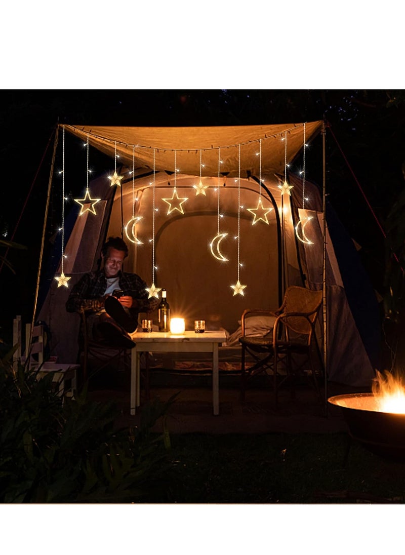 Generic Decorations String Lights, Battery Operated Curtain Lights, Moon Star Led Lights for Bedroom, Dorm Decor Battery Powered Fairy Lights, Indoor Outdoor Decoration Twinkle Lights  - Image 4