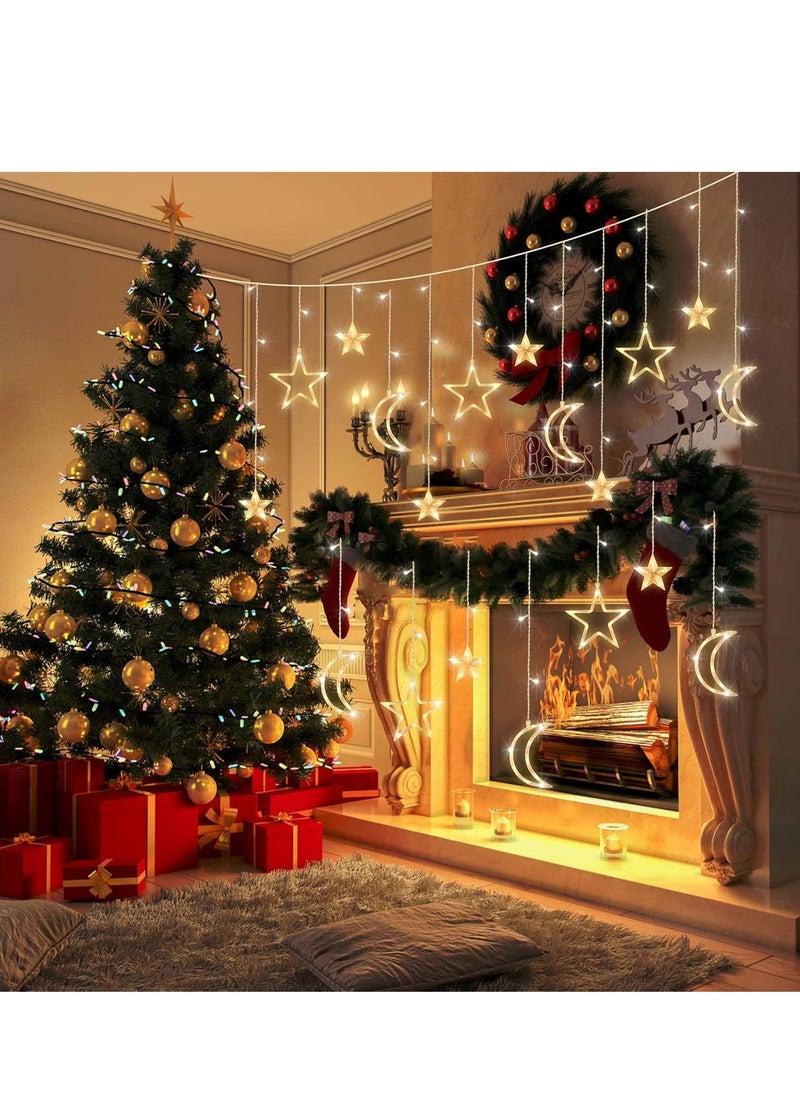 Generic Decorations String Lights, Battery Operated Curtain Lights, Moon Star Led Lights for Bedroom, Dorm Decor Battery Powered Fairy Lights, Indoor Outdoor Decoration Twinkle Lights  - Image 5