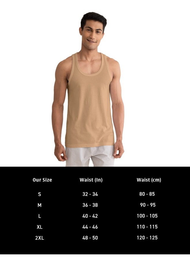 DaMENSCH - DAMENSCH Men's Neo-Cotton Ribbed Round Neck Vest- Pack of 2- Cotton White- XX-Large - Image 1