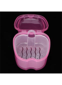 Brrnoo Denture Bath Case Box, Retainer Holder Cup Storage Soak Container with Strainer Basket, Dental Care Retainer Case, Portable Travel Retainer Cleaner Case, False Teeth Container ()  - Image 3