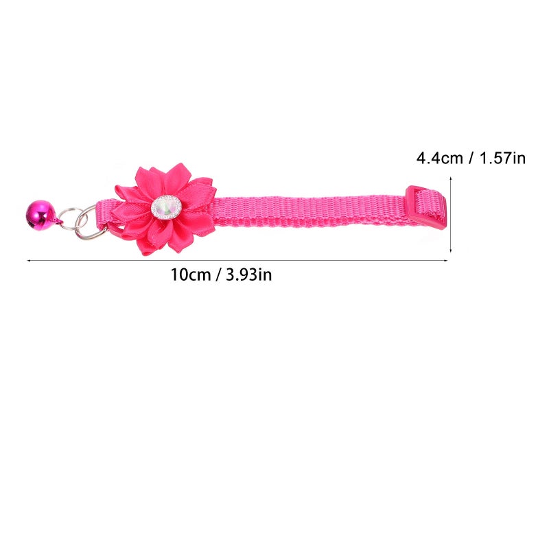 4Pcs Lovely Pet Collar Adjustable Flower Collar with Metal Buckle Puppy Neck Decors - Image 2