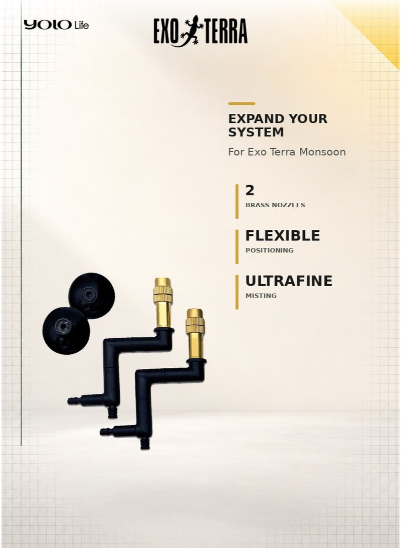 Exo Terra Monsoon PT2506 Multi-Directional Brass Misting Nozzles Set of 2 - Image 5