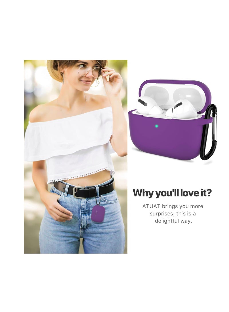 Compatible for AirPods 4th Generation Case 2024- Full Body Protective Shock-Resistant Silicone Case Cover Compatible with Apple AirPod 4 Case, Front LED Visible, With Carabiner - Image 4