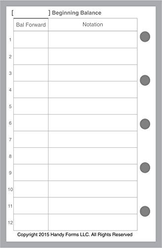 Handy Forms Mini Size Payment/Expense Record and Check Register, Sized and Punched for Filofax Mini Notebook (2.75" x 4.25") - Image 2