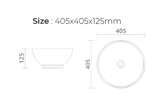 B Backline Ceramic Moroccan Basin | Tabletop Wash basin | Countertop Bathroom Sink | Wash Basin over counter | Art Basins For Bathroom & Livingroom 40 X 40 X 12.5 Cm - Image 3