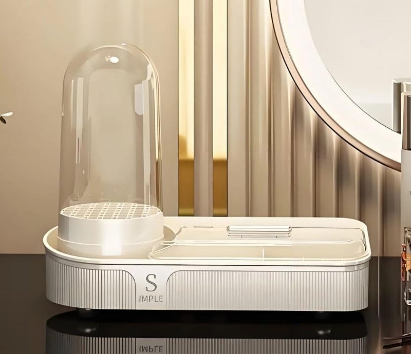 Crobat 360° Rotating Makeup Storage Boxs Rotary Brush Drying Storage Box Makeup Organizer - Image 3