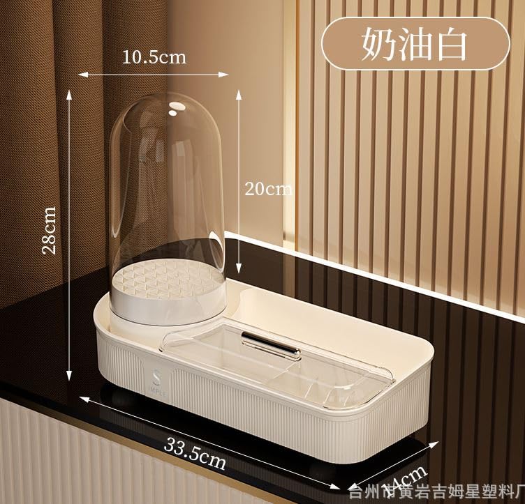 Crobat 360° Rotating Makeup Storage Boxs Rotary Brush Drying Storage Box Makeup Organizer - Image 4