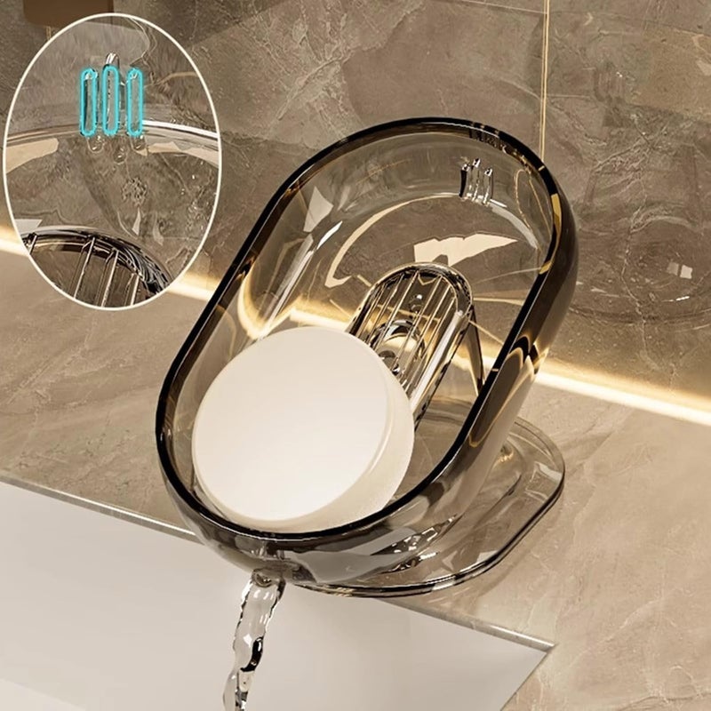 Modern Soap Storage Container For Bathroom Countertop And Washing Area Dries Fast PET Organizers Storage Tray Large Organizers With Drainage Hole - Image 3