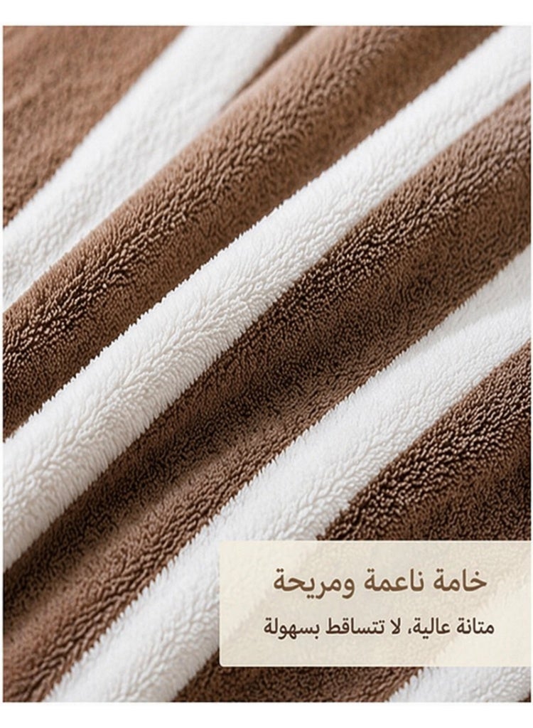 Hirospace 2Pcs Adult Bath Towel Set, Quik Dry Coral Fleece Beach Towels (35*75cm+70*140cm) - Image 3