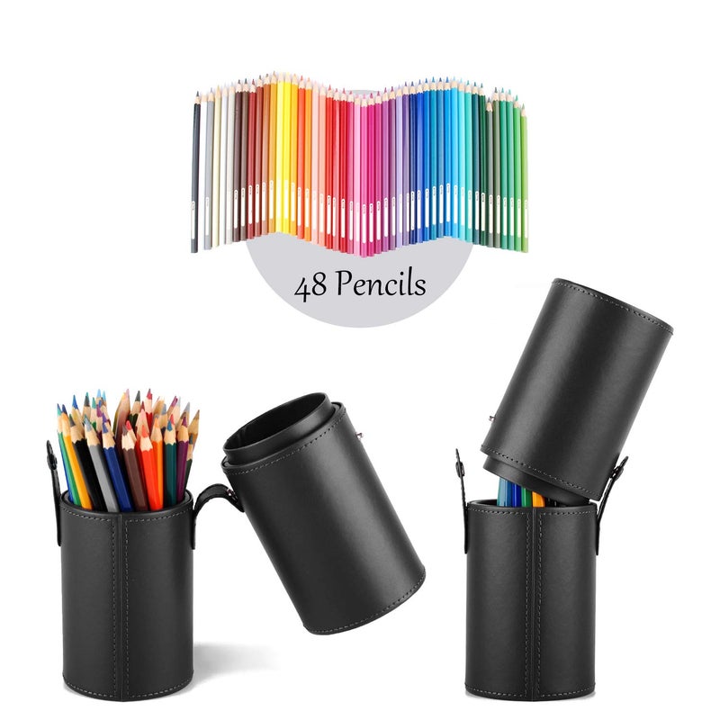 Narwey Makeup Brush Holder Travel Brushes Case Bag Cup Storage Dustproof for Women (Black) - Image 3