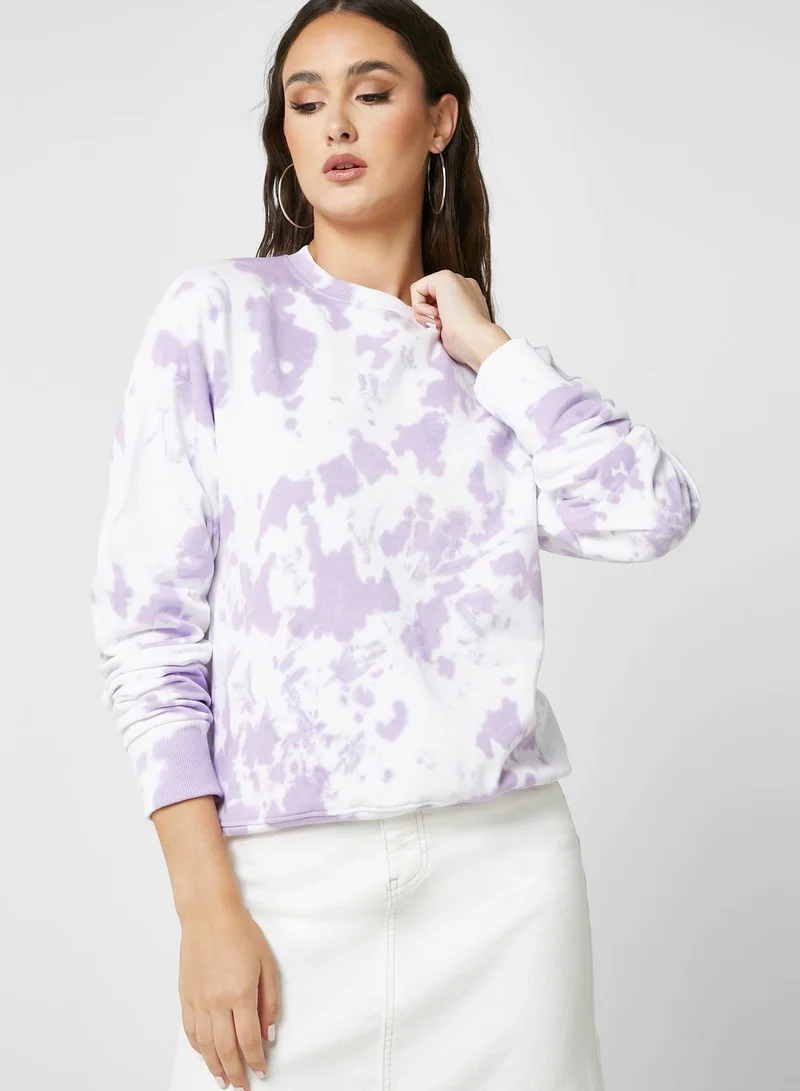 Ginger Tie Dye Print Sweatshirt