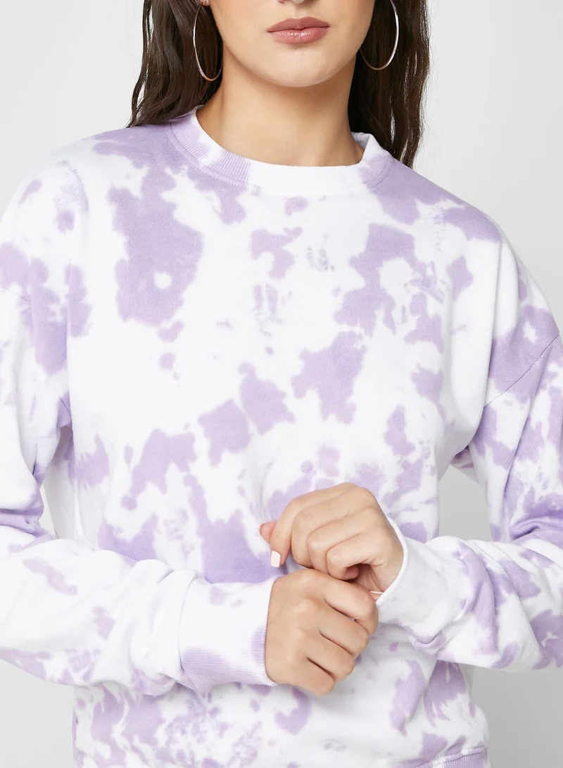Ginger Tie Dye Print Sweatshirt