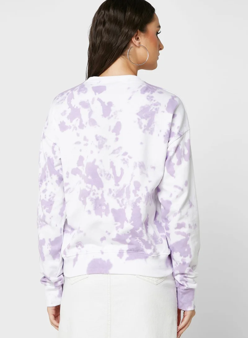 Ginger Tie Dye Print Sweatshirt