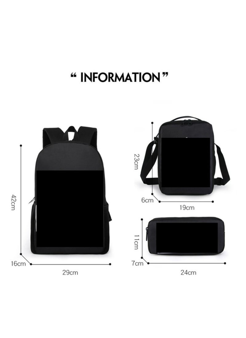 Generic - Cartoon anime backpack for primary and secondary school students, large capacity casual lightweight backpack, cartoon shoulder bag, pencil case, pencil case, and pencil case - Image 1