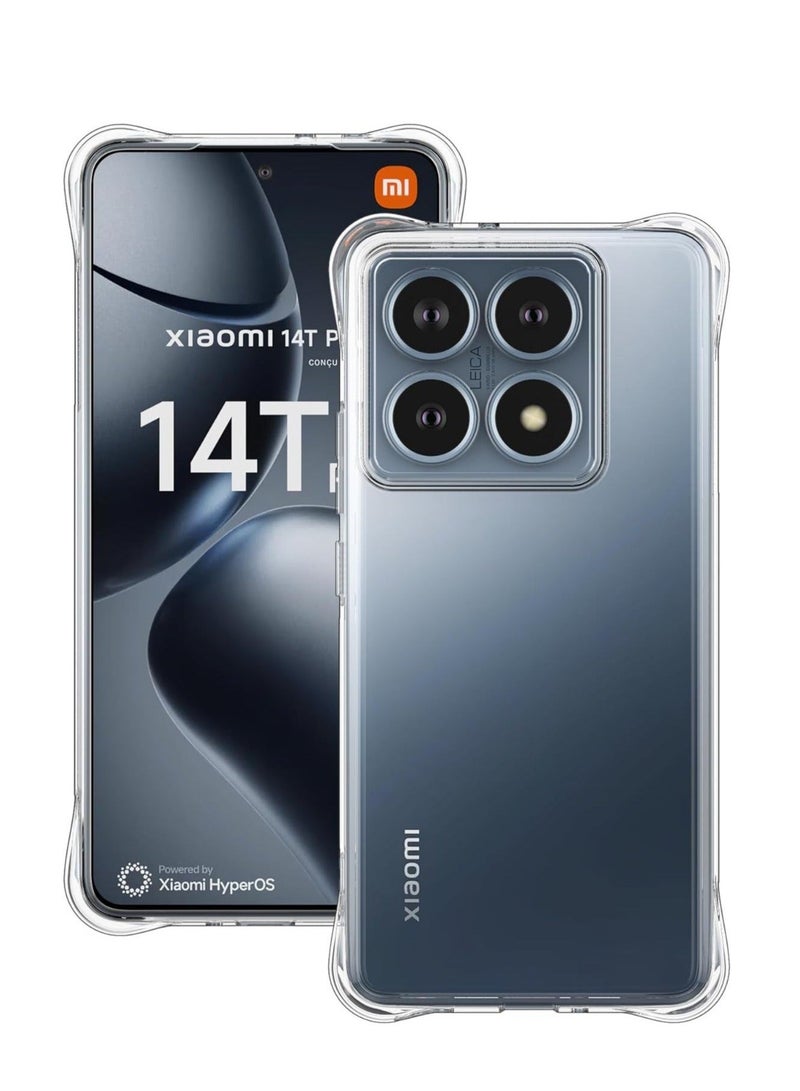 MUNTAQI Xiaomi 14T Pro Case Cover - Scratch-Resistant, Reinforced Corners, Slim Fit Silicone Crystal Clear Case for 6.6-inch Xiaomi 14T Pro - Image 1