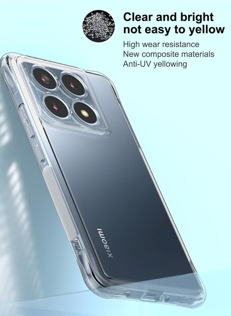 MUNTAQI Xiaomi 14T Pro Case Cover - Scratch-Resistant, Reinforced Corners, Slim Fit Silicone Crystal Clear Case for 6.6-inch Xiaomi 14T Pro - Image 3