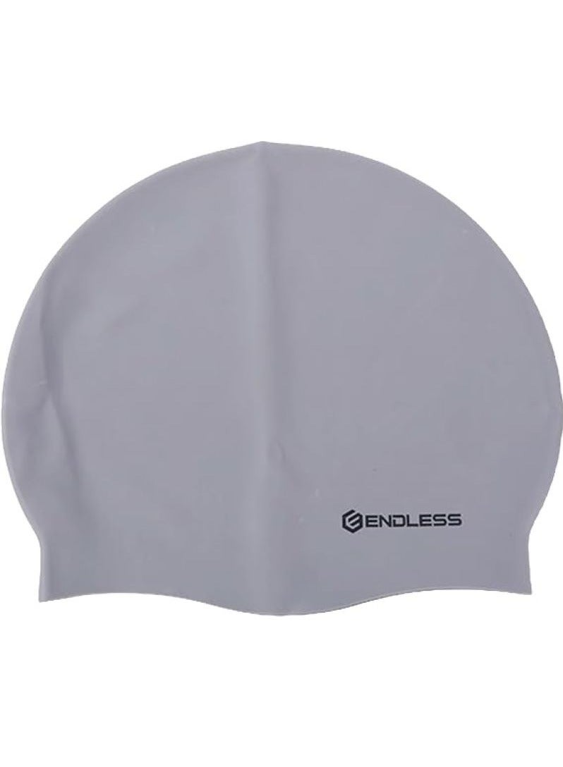 ENDLESS  Comfortable Silicon Swimming Cap with Ergonomic Ear Pockets | Fully Elastic Waterproof Cap for Long and Short Hair with Thicker Edge | For Women and Men  - Image 1
